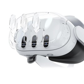 Aircawin Clear Case for Meta Quest 3 Case Clear,Slim Case for Meta Quest 3 Accessories with 2 Sets Camera Lens Glass Film,Lightwheigt Shockproof Front Cover for Oculus Quest 3 VR Headset-Clear