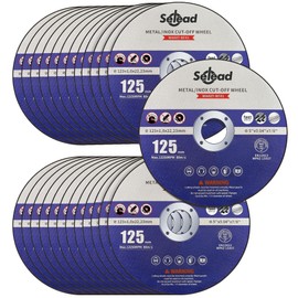 Selead 25 PCS Cutting Discs 125mm Metal and Stainless Grinder Discs 1mm Thin Metal Cutting Discs for Angle Grinder Blue