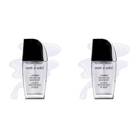 wet n wild Nail Polish Wild Shine, Protective Base Coat, Nail Color (Pack of 2)