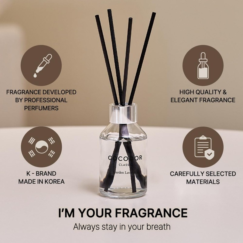 COCODOR Classic Reed Diffuser/Black Cherry/3.4oz(100ml)/1 Pack/Home Fragrance Scent Essential Oil