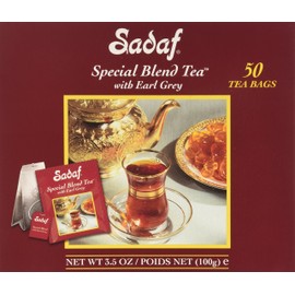 Sadaf Earl Grey Tea Bags | Special Blend Earl Grey Ceylon Black Tea | Product harvested in Sri Lanka | 50 bags (pack of 1)