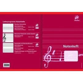 Bacher 10115 Music Notebook A4 Portrait Format 8 Sheets