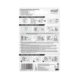Command Utility Haken, X-Large für Schwergewicht - 1 Haken in Weiß und 3 Klebestreifen für Innen und andere Gegenstände bis zu 6,8 kg - Keine Nägel, keine Löcher, kein Bohren