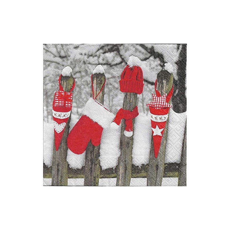 Paper + Design Napkin Winter Magic Red 33 x