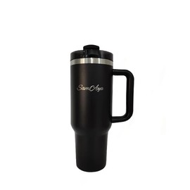 SamAya 40oz Stainless Steel Tumbler, Vacuum Insulated, Leak/Spill Resistant, BPA-Free (Black)