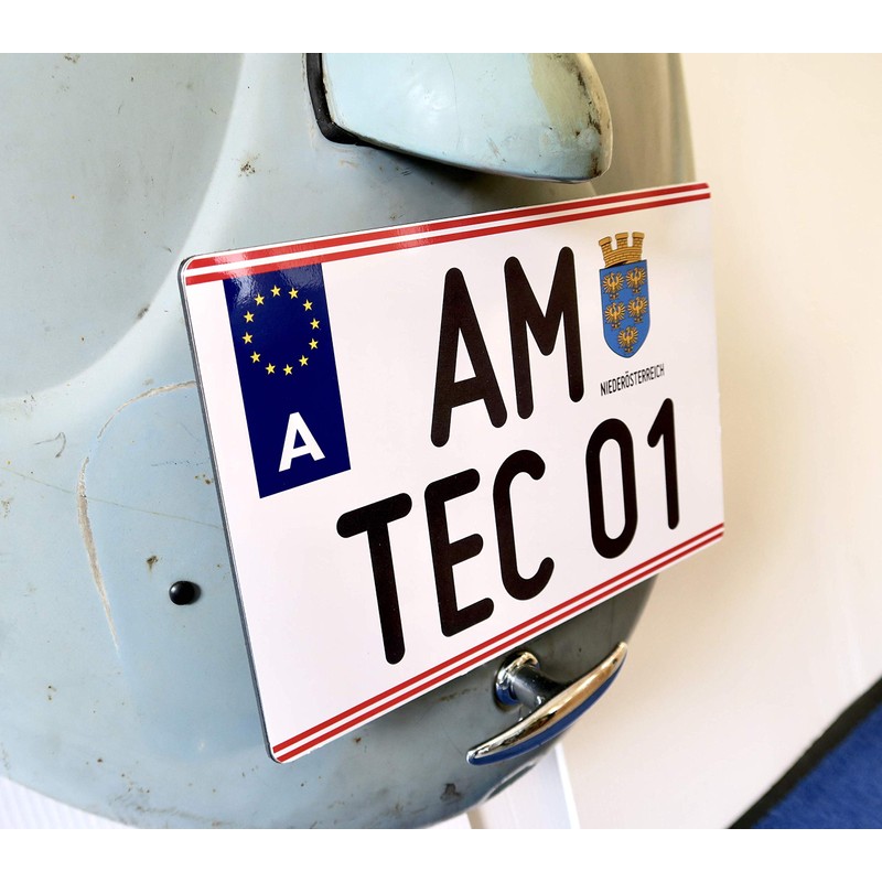 TEICO Single part Austria cover plate for cars, 2-line, number