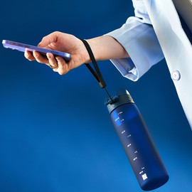 Ion8 Attachment Strap Accessories Water Bottles Flexible Carry Handle Easy to Clean Dishwasher Safe Black One Size