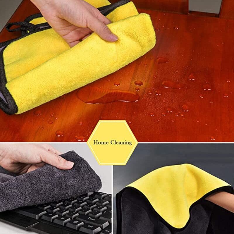 AIMALL 6PCS Car Wash Cloth Microfibre Super Absorbent Polishing Cleaning