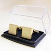 Men's Cuff Links Golden Quadrate Cufflinks