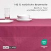 Homescapes Plum Cotton Tablecloth 6 to 8 seater Large Rectangular