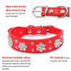 Pimaodog Rhinestone Dog Collar, Cute Flower Rhinestone Cat Dog Collar