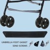 1Set Black 37cm Stroller Footrest Replacement Adjustable Stroller Extension Footboard