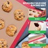 Nutrichef Silicone Baking Mats - 2 Non-stick Food-Grade Reusable Silicone
