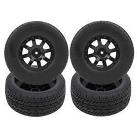 VGEBY Set of 4 RC Short-Course Truck Tyres Tyre Wheel RC Model Car Short Truck Road Tyres RC Accessories Suitable for 1/10 Traxxas Slash