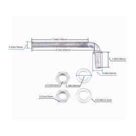 Dailydanny J-Bolt Post Hinge with 5/8" Hinge Pin Galvanized Post Gate Hinge for Chain Link Fence, Washers & Nuts Included (8" (4 Pcs))