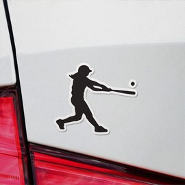 Decal Stickers Of Softball Batter Girl Premium Indoor (No Waterproof) Vinyl Decal Stickers For Laptop Phone Accessory Helmet Car Window Mug Tuber Cup Door Wall Decoration ANDVER3072931BL110322