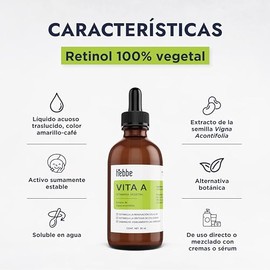 HEBBE - Retinol Vegetal 50 ml | Alto Nivel de Tolerancia Cutánea | Estimula la Renovación Celular y Mejora la Sensación Final de tus Productos Cosméti