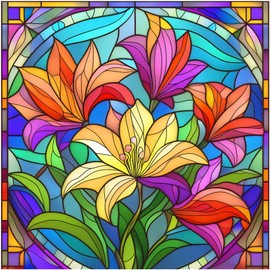 Tile Mural Spring Flowers Mosaic Multicolored Pattern A490 Kitchen Bathroom Wall Backsplash Behind Stove Range Sink Splashback One Tile 12" Ceramic, Glossy