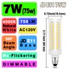 JDE11 Led Bulbs 120V 75W Halogen Candelabra Bulbs Equivalent Dimmable,T3