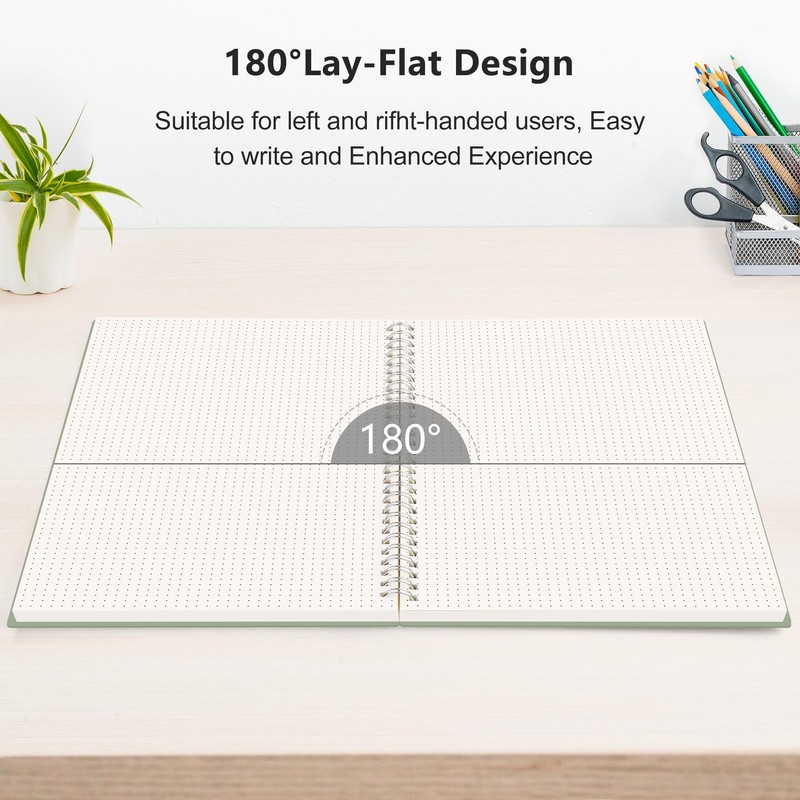 RETTACY Bullet Dotted Journal Notebook, 300 Pages, A5 Medium Size