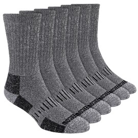 KEECOW Merino Wool Crew Socks For Men & Women, Thermal, Warm, Winter Cushion Hiking Working Running, 3 Pairs (Small, Charcoal B)