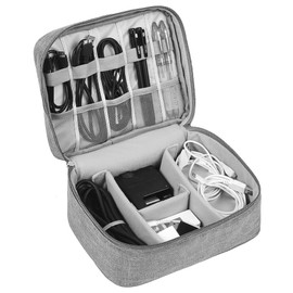 HCFGS Elektronische Tasche - Elektronik zubehör organisator Tasche Cubes Kabel Etui - wasserdicht universal travel Kabel Organizer Tasche (grau)
