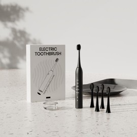 T11 Wireless acoustic wave   (adult) IPX8iO Deep Clean Rechargeable  Powered Cleansing Waterproof Toothbrush intensity level sonic  toothbrush USB Rechargeable Rechargeable Smart   brush Rechargeable  portable toothbrush wave Sonic - Color: white【Send 4 