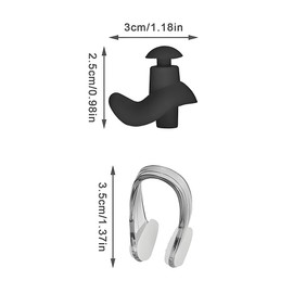 Swimming Ear Plug and Nose Clips for Divers and Swimmers,4 Sets Reusable Swimming Nose Clips Nose Plugs for Swimming Nose Protector for Adults Kids(with Boxes)
