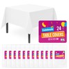 24pk White Table Cloth Party | 121 x 121cm |