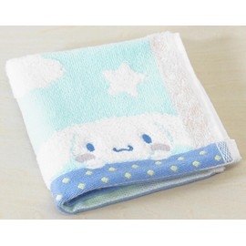 Uchino Sanrio Hyokkori Face Towel Handkerchief, Approx. 9.8 x 9.8 inches (25 x 25 cm), Blue, Cinnamoroll, 4806V051 B