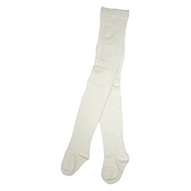 [Made in Japan] Kids Thick Knitted Tights, 10 Colors Available, Footed, Children's Tights - off white