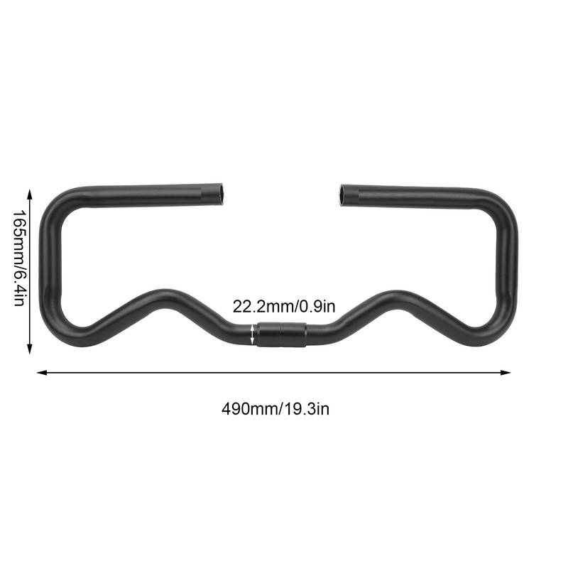 Ultralight Aluminium Alloy Folding Bicycle Bike Conversion P Handlebar 25.4x490mmblack