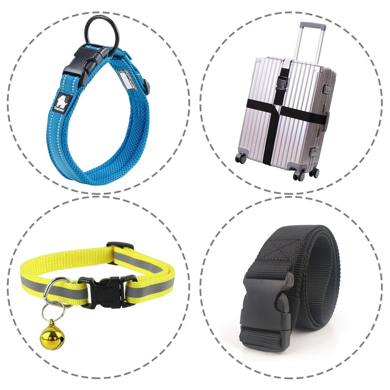 YJFY Pack of 2 Buckles Click Lock Backpack Strap Buckle