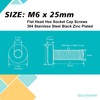 GuoYomm M6 x 25mm 30Pcs Flat Head Hex Socket Cap