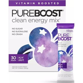 Pure Boost Sugar-Free Clean Energy Booster ACAI Count B12 Vitamin / 퓨어 부스트 무설탕 청정 에너지 부스터 ACAI 카운트 B12 비타민