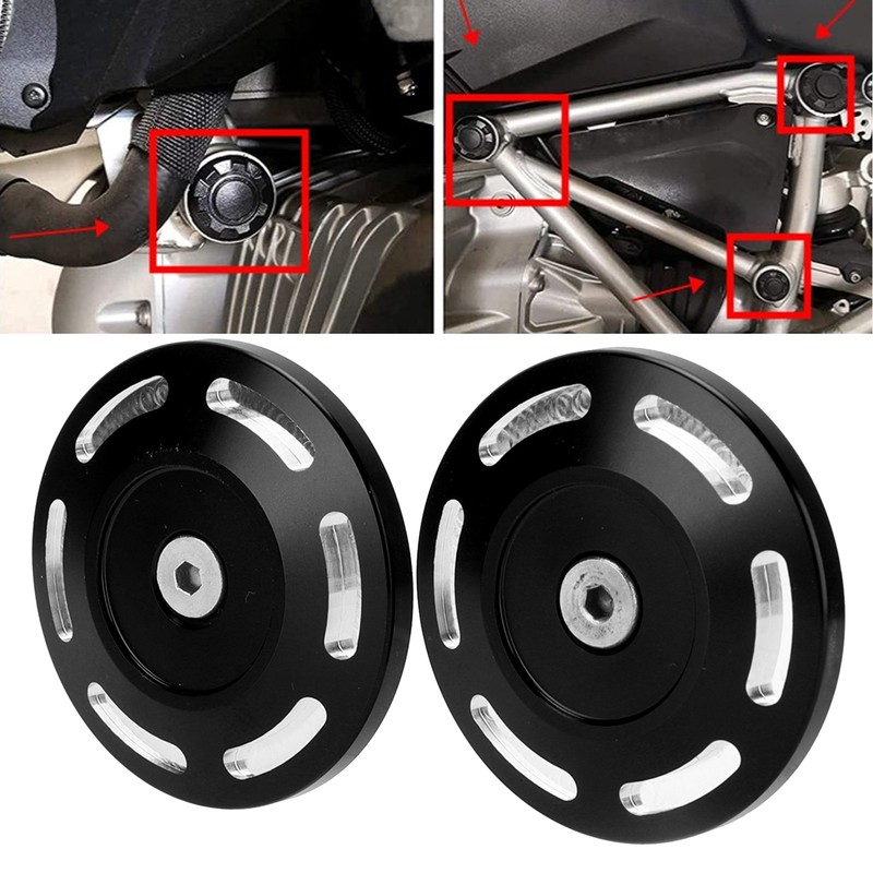 Pair Motorcycle Frame Hole Cover Aluminium Alloy Replacement for S1000XR