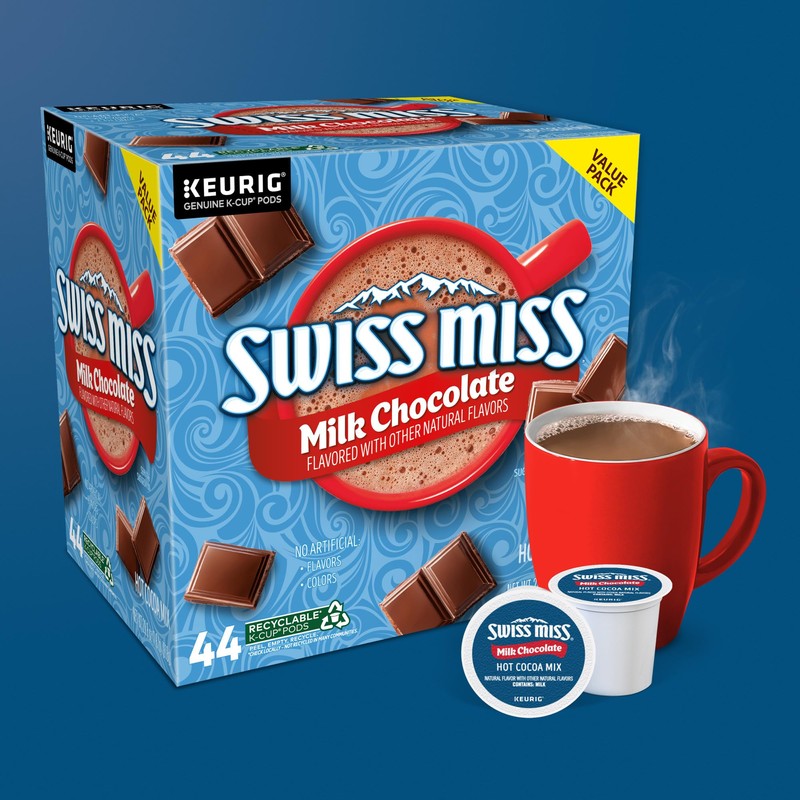 Swiss Miss Milk Chocolate Hot Cocoa, Single-Serve Keurig K-Cup Pods,