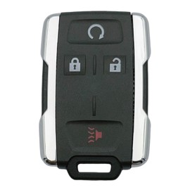 Replacement Key Fob Shell Case Fits for Chevy Silverado Colorado GMC Canyon Sierra 2014 2015 2016 2017 2018 2019 2020 2021 Keyless Entry Remote Control 4 Button Pad Cover M3N-32337100 (Silver)