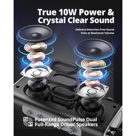 Tronsmart Music Box Bluetooth Speaker Small, IPX7 Waterproof Bluetooth Box, Wireless Speaker Soundbox, 20 Hours Playtime, Stereo Portable Speaker Boxes, Bluetooth 5.3 for Outdoor, Grey