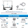 Muzata 5Pack 3.3FT/1M Spotless LED Channel with Hanging Wire No