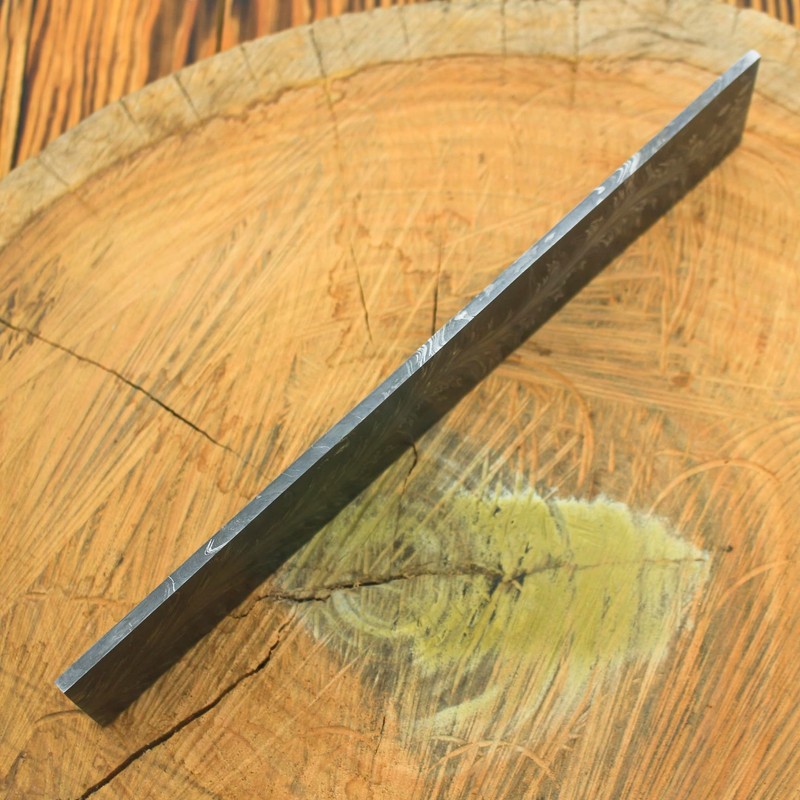 Nesmo 525 Damascus Steel Blank Billet Snake Feather Patern Bar