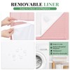 Dynamene 78 Inch Long Shower Curtain, Tall Waffle Fabric Shower