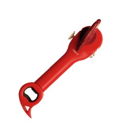 Cookline Spill Stopper Opener Safety tin opener 5–in - 1 Multi Opener Red