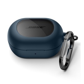 SURITCH Magnetic Cases for Bose New QuietComfort Earbuds (2024) Case Cover, Rugged Shockproof Protective Cover for Bose QuietComfort Earbuds with Magnetic Lok & Carabiner & Cleaning Kit, Navy