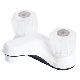 Laguna Brass 2000AWT RV Mobile Home Non-Metallic Centerset Lavatory Faucet, White Finish