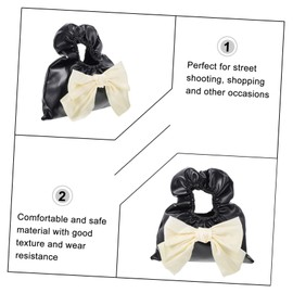 SHOWERORO Fashion Bowknot Handbag Large Zipper Tote Bag for Women Pu Bag Multifunctional