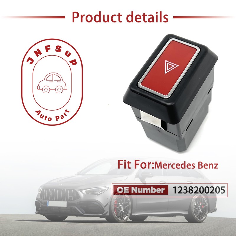 JNFSup Hazard Warning Switch No.1238200205 Fit for Benz