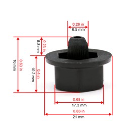 RTRHINOTUNING 50pcs 6.5mm/0.26in Wheel Rim Lip Rivets Nuts Wheel Decorative Black Universal Replacement