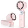 YOSHENMO Handheld Fan, Powerful Portable Fans [20Hrs Max Cooling], Turbo Mini Fans,105° Personal Rechargeable Fan, 1-199 Speed, Foldable, LED Display, Gifts for Women Men Outdoor Indoor (Nude Pink)