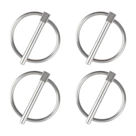 Lynch Pin, 4PCS Dia 4.5mm 316 Stainless Steel Round Pins Trailer Lock Pin Retaining Pins Lynch Pin Fasteners Easy Install Easy to Use